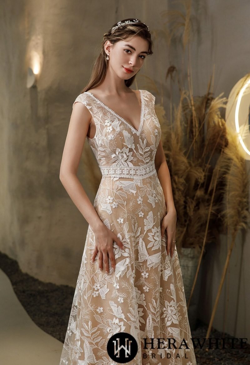 Robe De Mariée Bohème Dentelle – Image 3