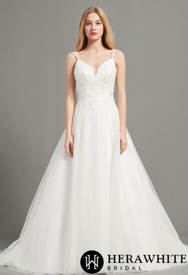 Robe De Mariée Col Cœur Et Dos Plongeant