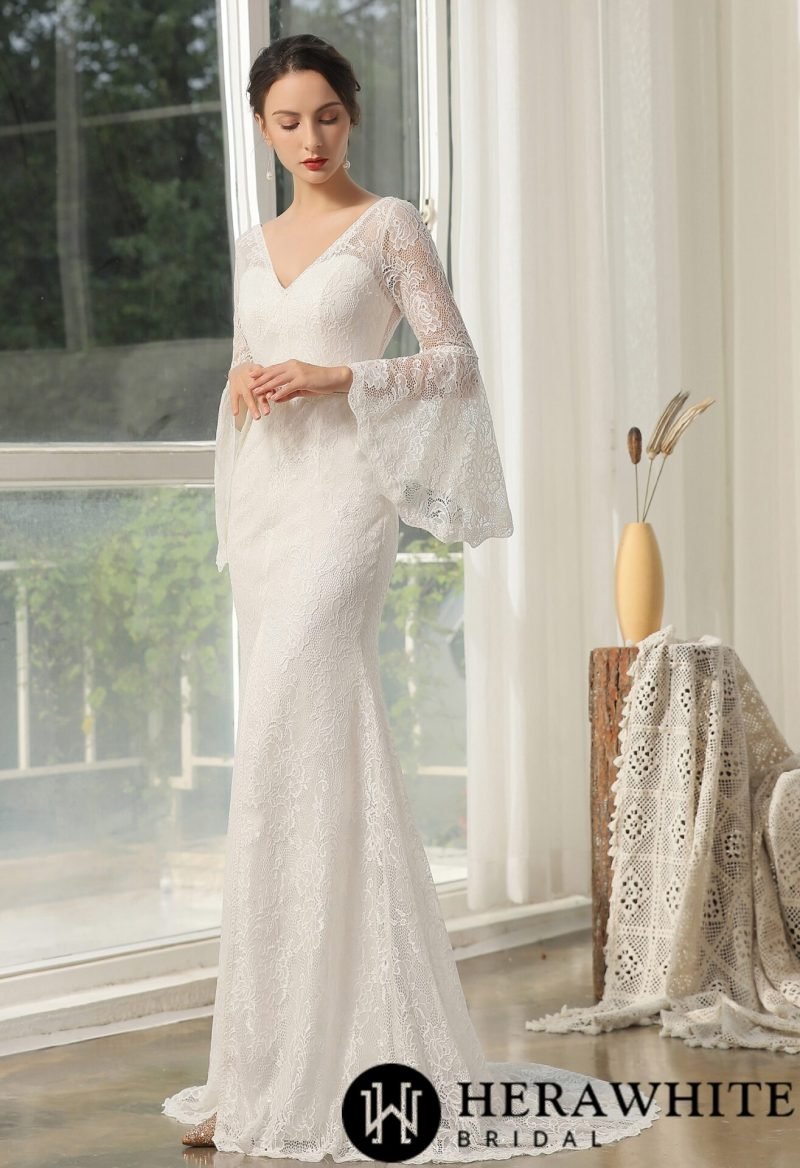 Robe De Mariée Bohème Fendue – Image 4