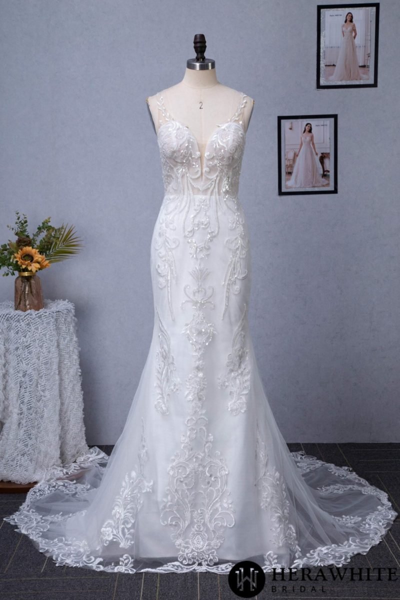 Robe De Mariage Sirène Motifs Arabesques – Image 6