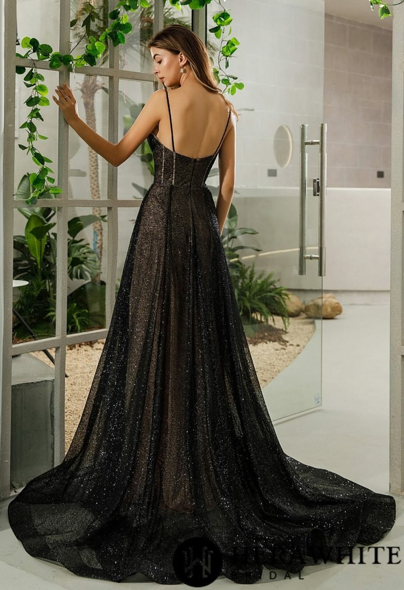 Robe De Mariée Romantique Noire – Image 4