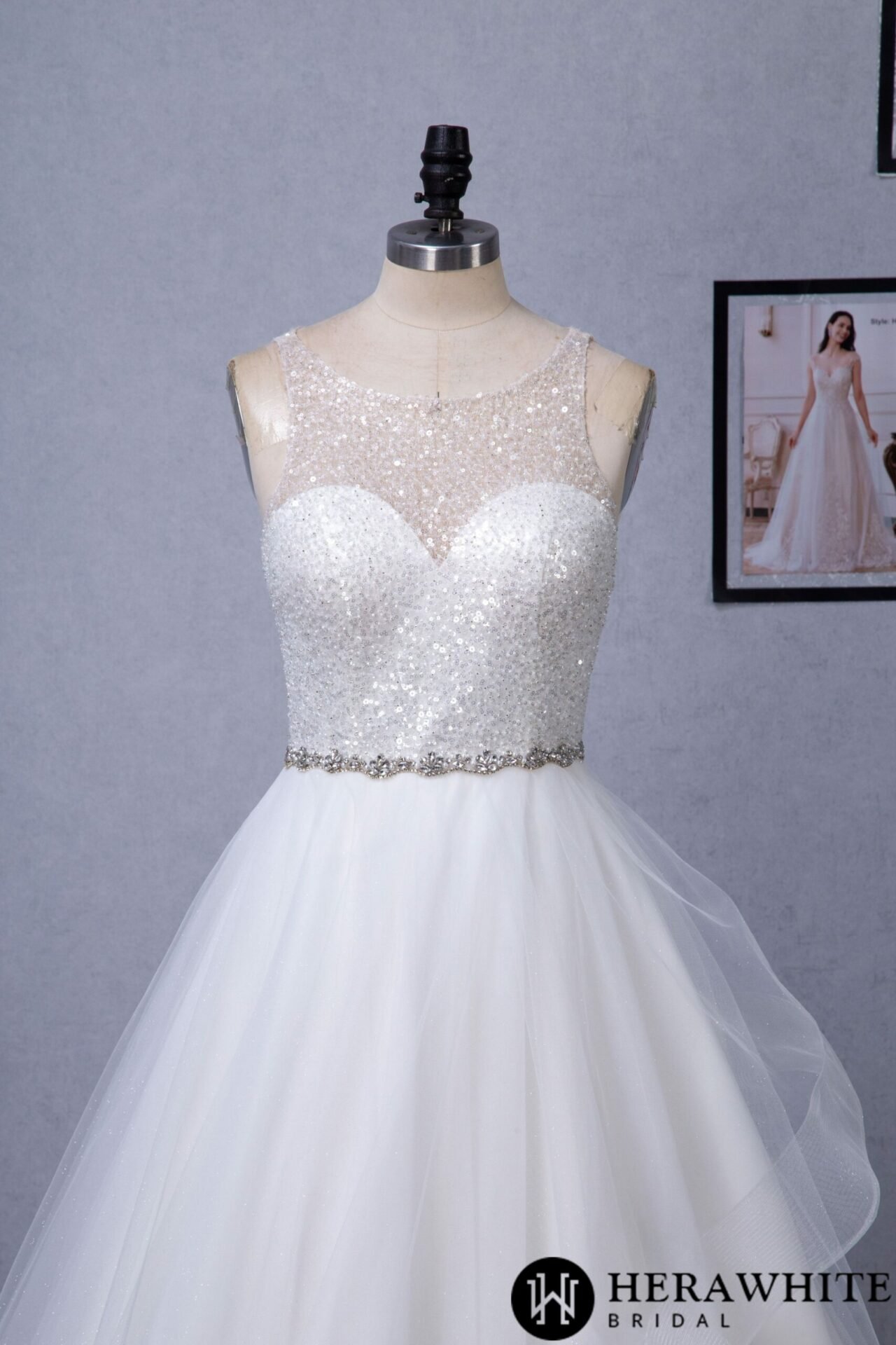 11b941abac scaled 1 | Robes de Mariée | Comtesse Mariage Robe De Mariée Princesse A Sequins – Image 7