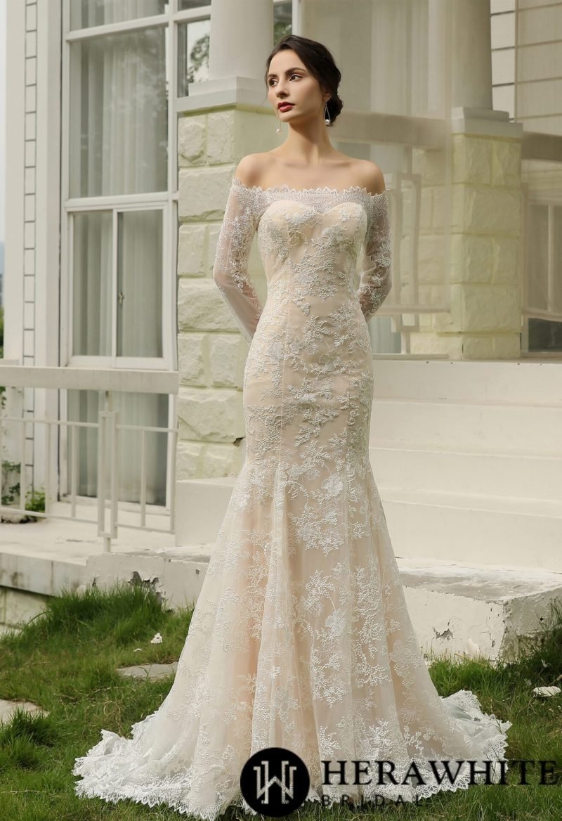 Robe De Mariée Sirène A Manches Longues – Image 2