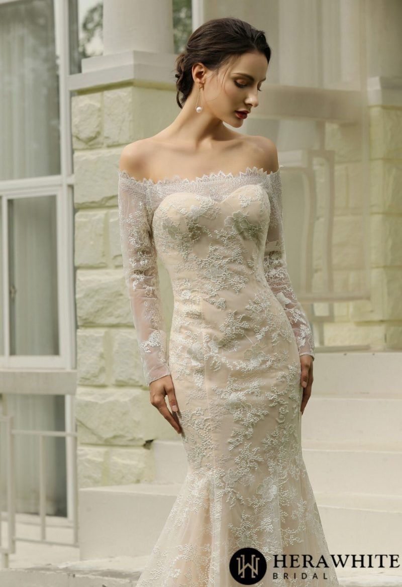 Robe De Mariée Sirène A Manches Longues – Image 5