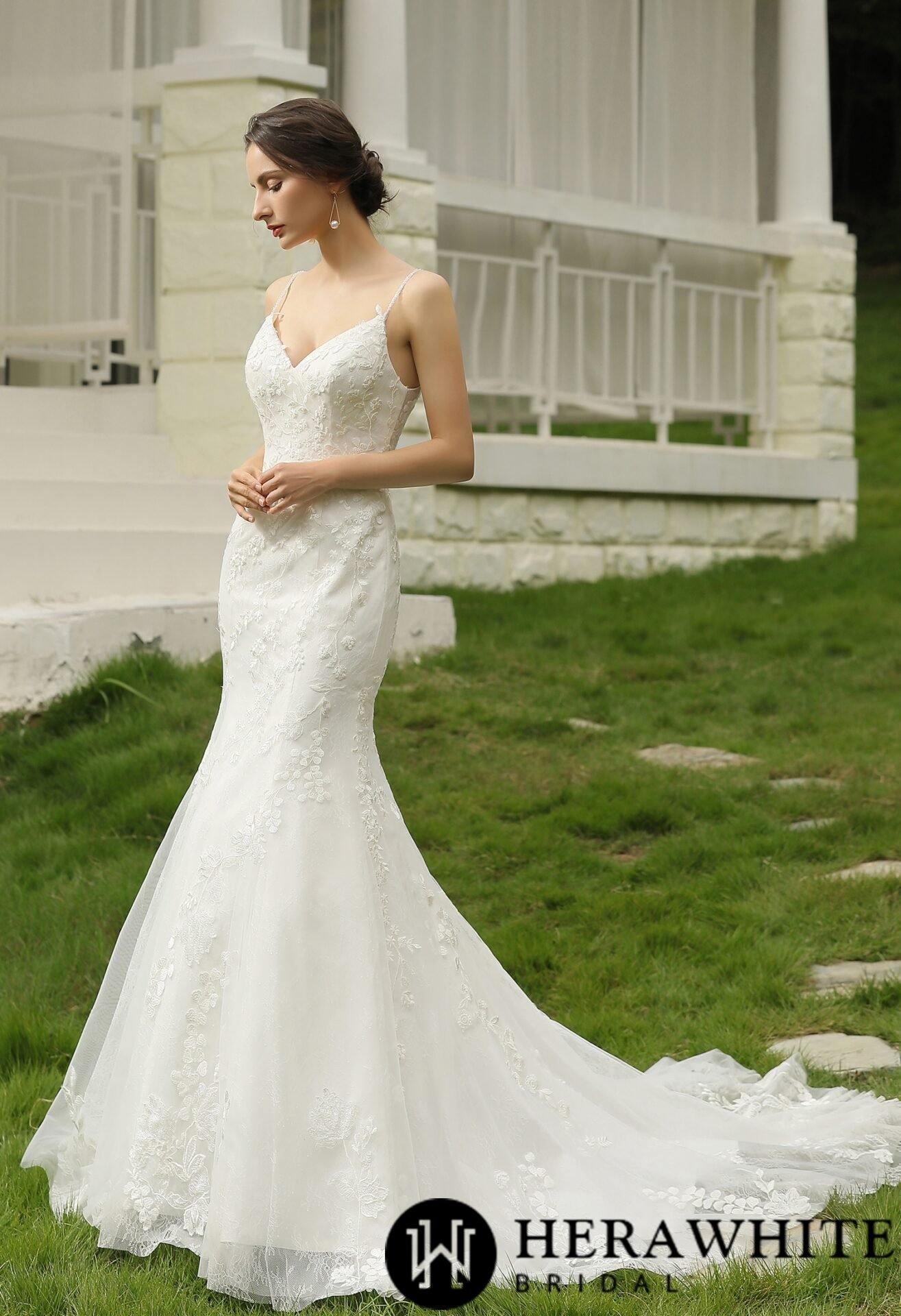 1e99fc5218 | Robes de Mariée | Comtesse Mariage Robe de Mariée Sirène Dentelle – Image 4