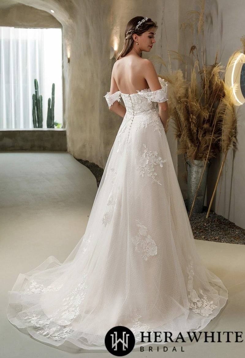 Robe De Mariée Princesse A Manches Détachables – Image 5