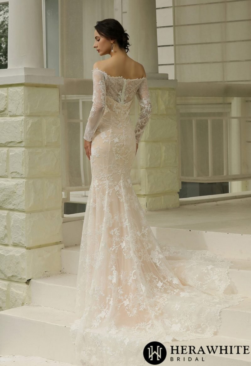 Robe De Mariée Sirène A Manches Longues – Image 7