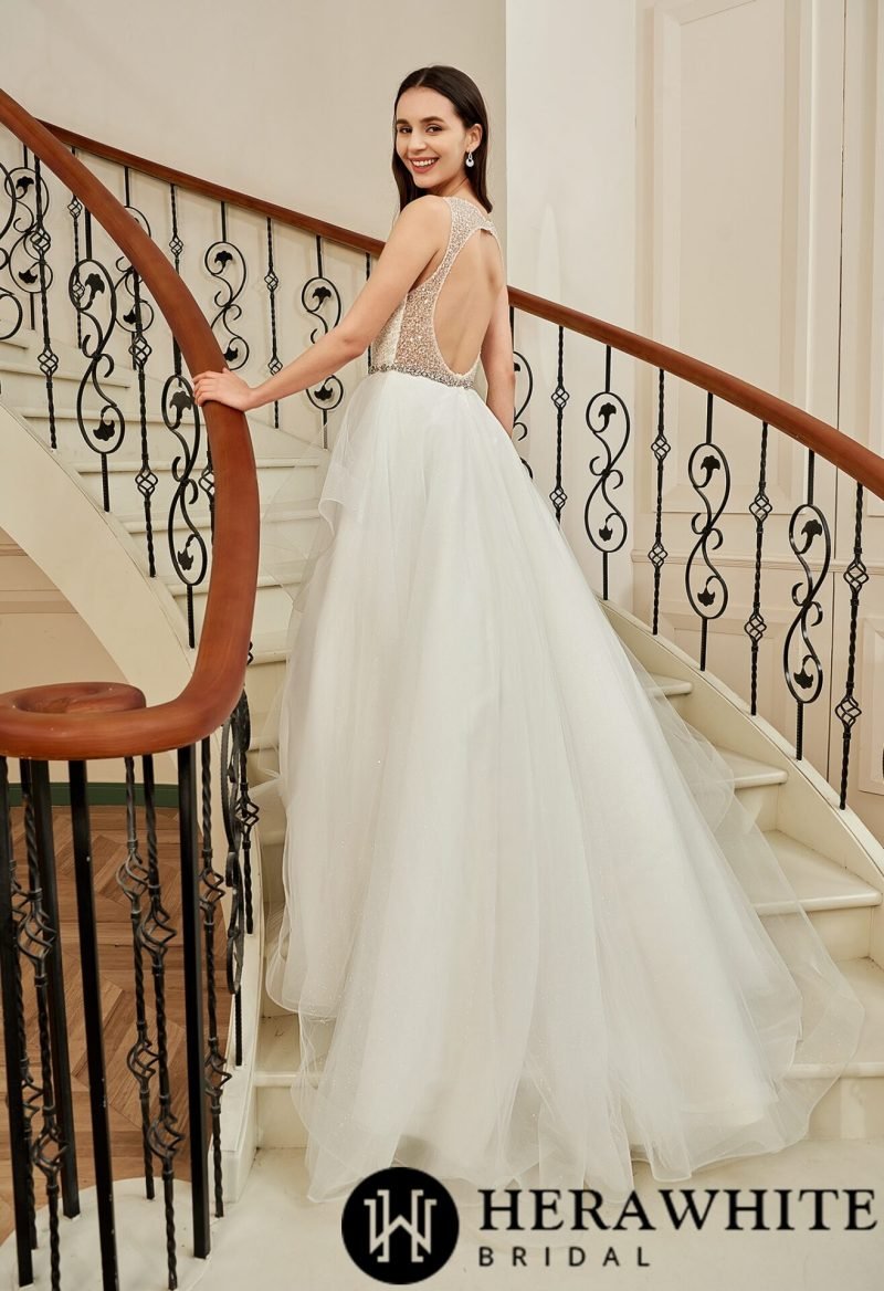 Robe De Mariée Princesse A Sequins – Image 5