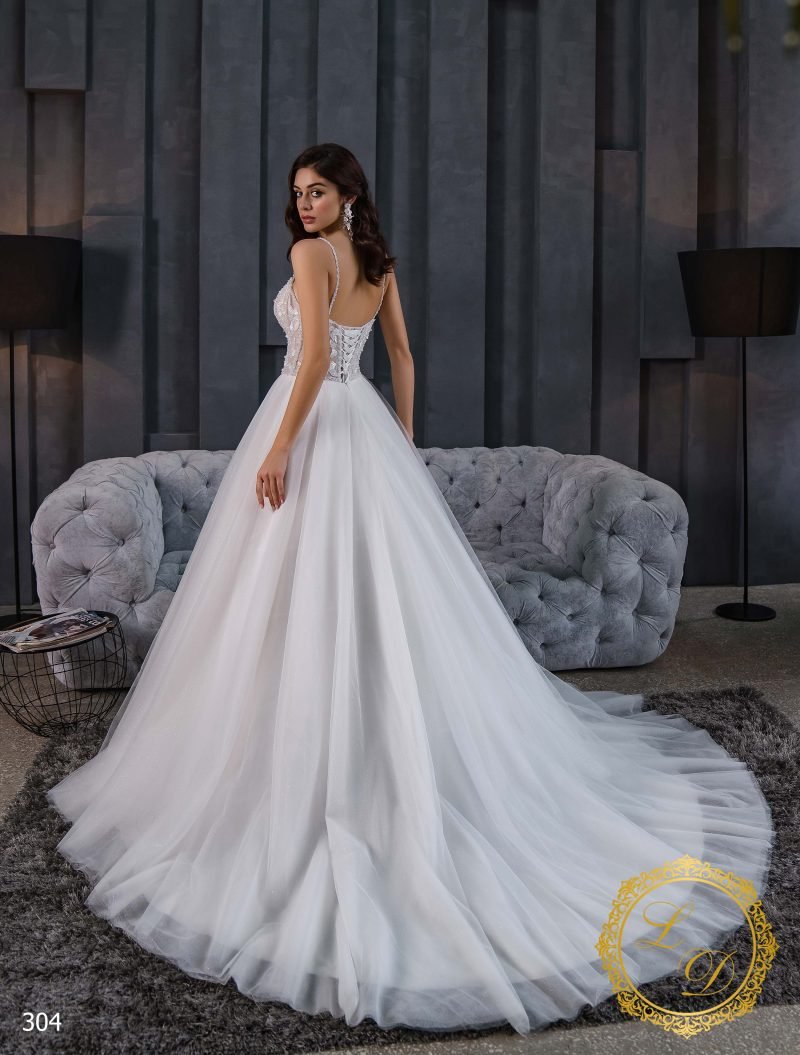 Robe De Mariée Princesse Scintillante Et Jupe Tulle – Image 3