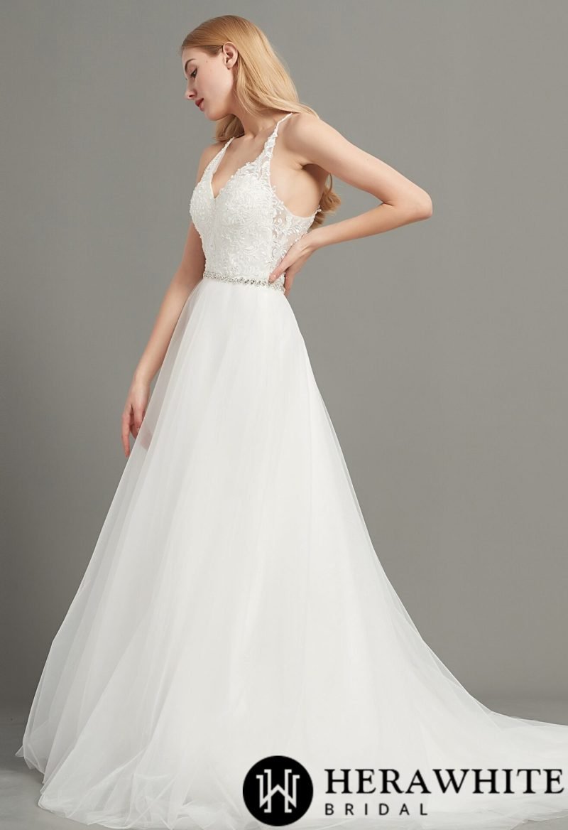 Robe De Mariée Romantique Brodée – Image 2