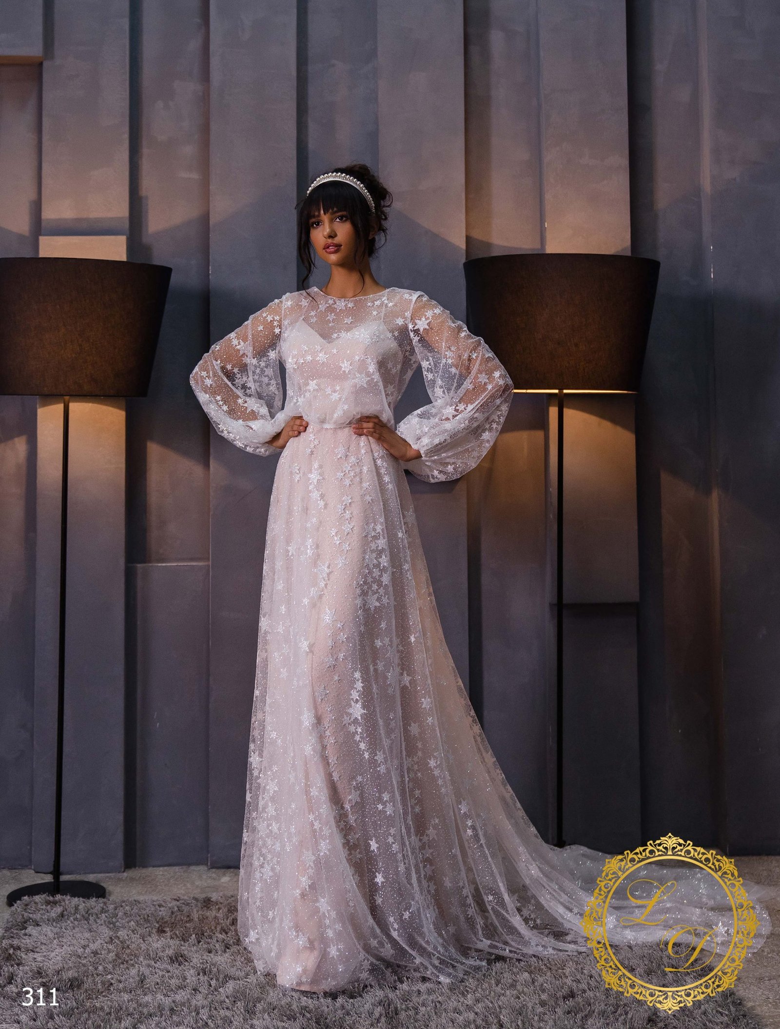 Robe De Mariée Simple Etoilée