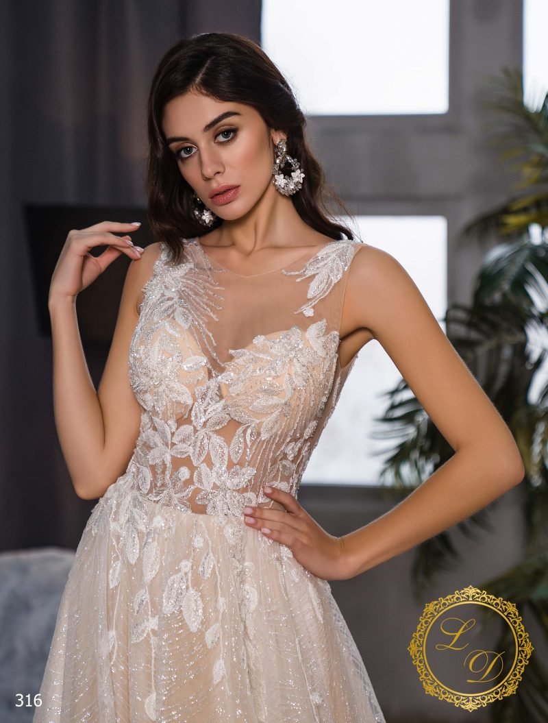 Robe De Mariée Dos Nu Col V – Image 2