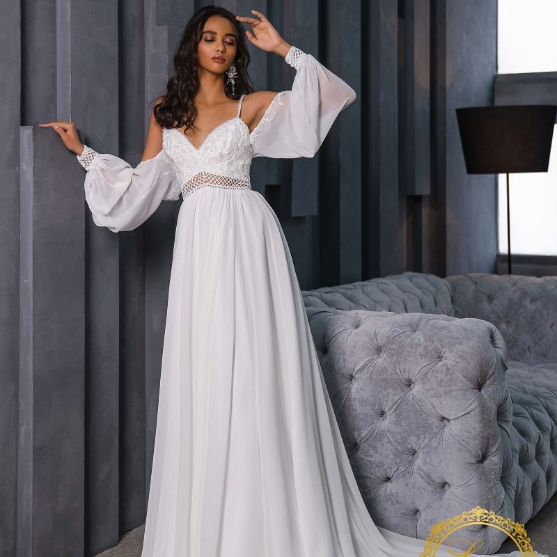 Robe De Mariée Evidée Manches Longues Originales