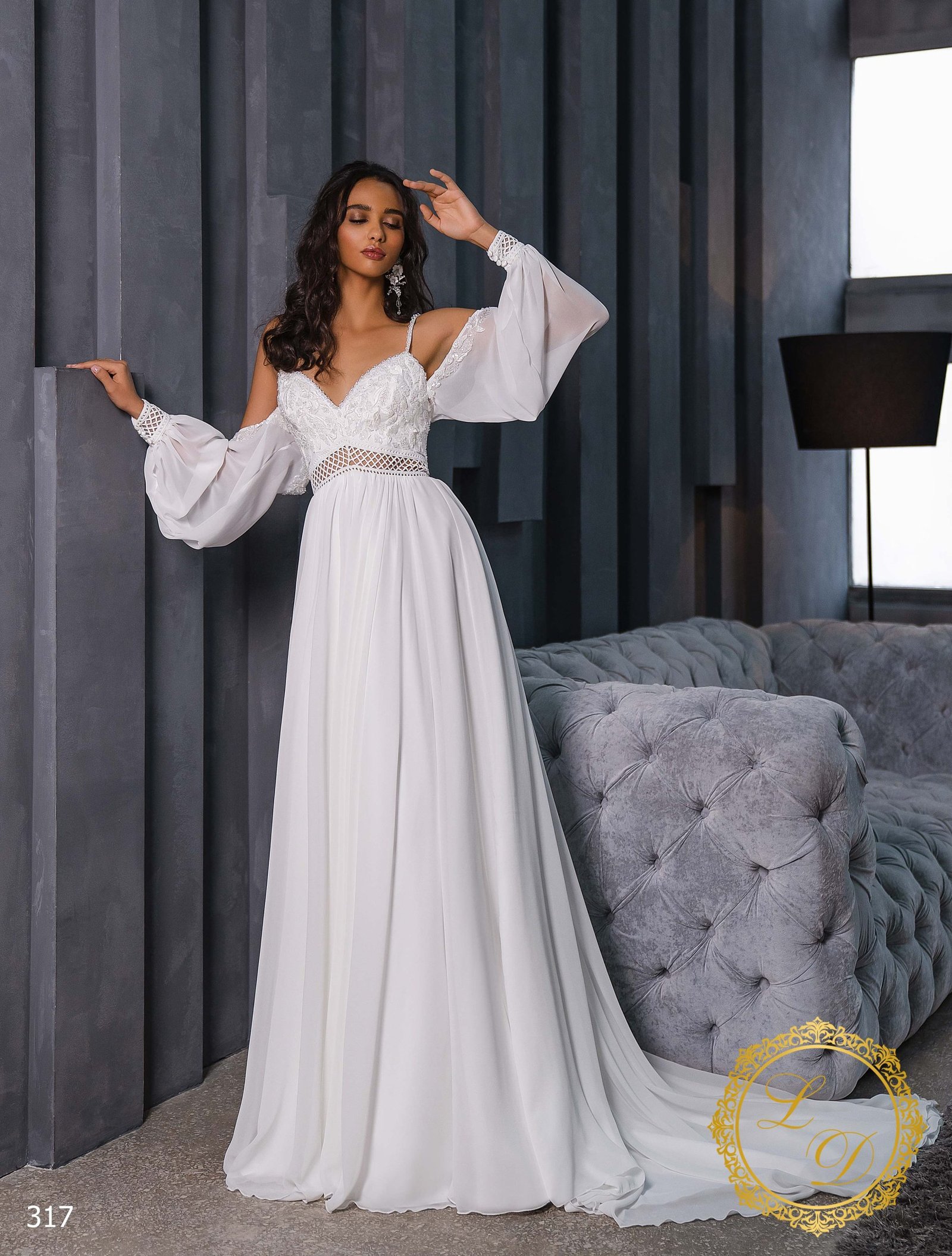 Robe De Mariée Evidée Manches Longues Originales