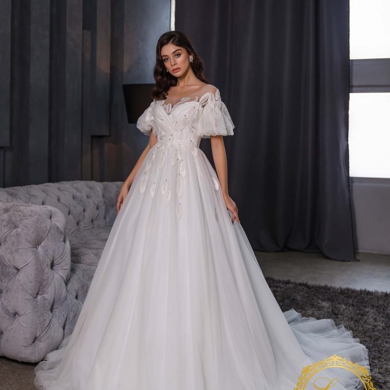 Robe De Mariée Princesse Manches Bouffantes