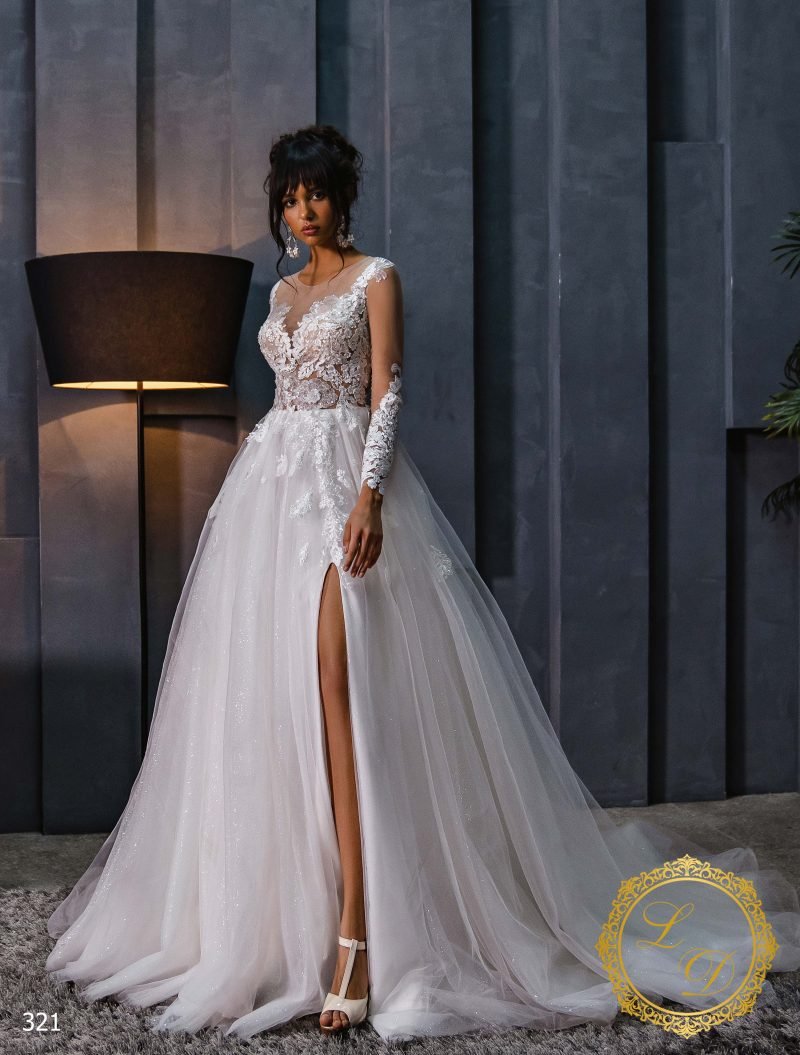 Robe De Mariée Princesse Scintillante Appliques Florales