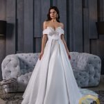 Robe De Mariée Volanté A Haut Transparent Dentelle Florale