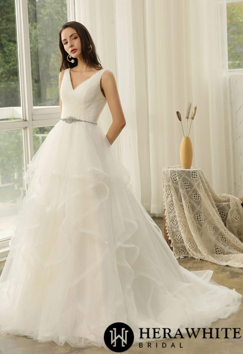 Robe de Mariée Princesse Strass Et Paillettes – Image 3