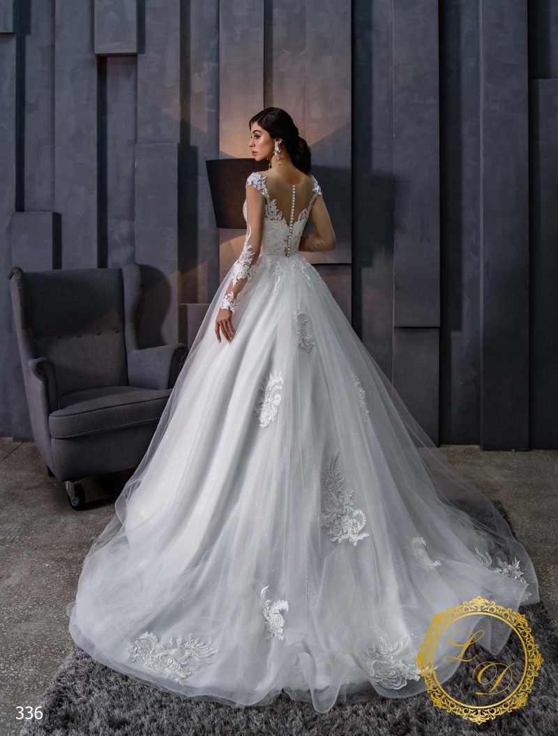 Robe De Mariée Princesse Dentelle Blanche – Image 3