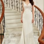 Robe De Mariée Fourreau Traîne En Dentelle