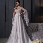 Robe De Mariée Princesse Manches Fendues Blanche