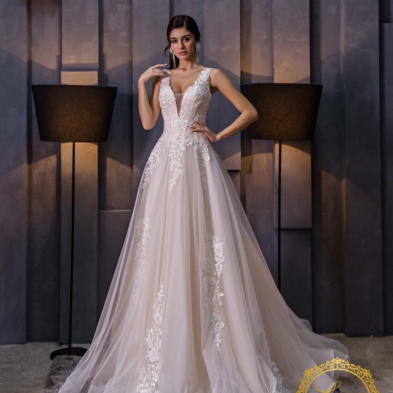 Robe De Mariée Bohème Dentelle Longue Traîne