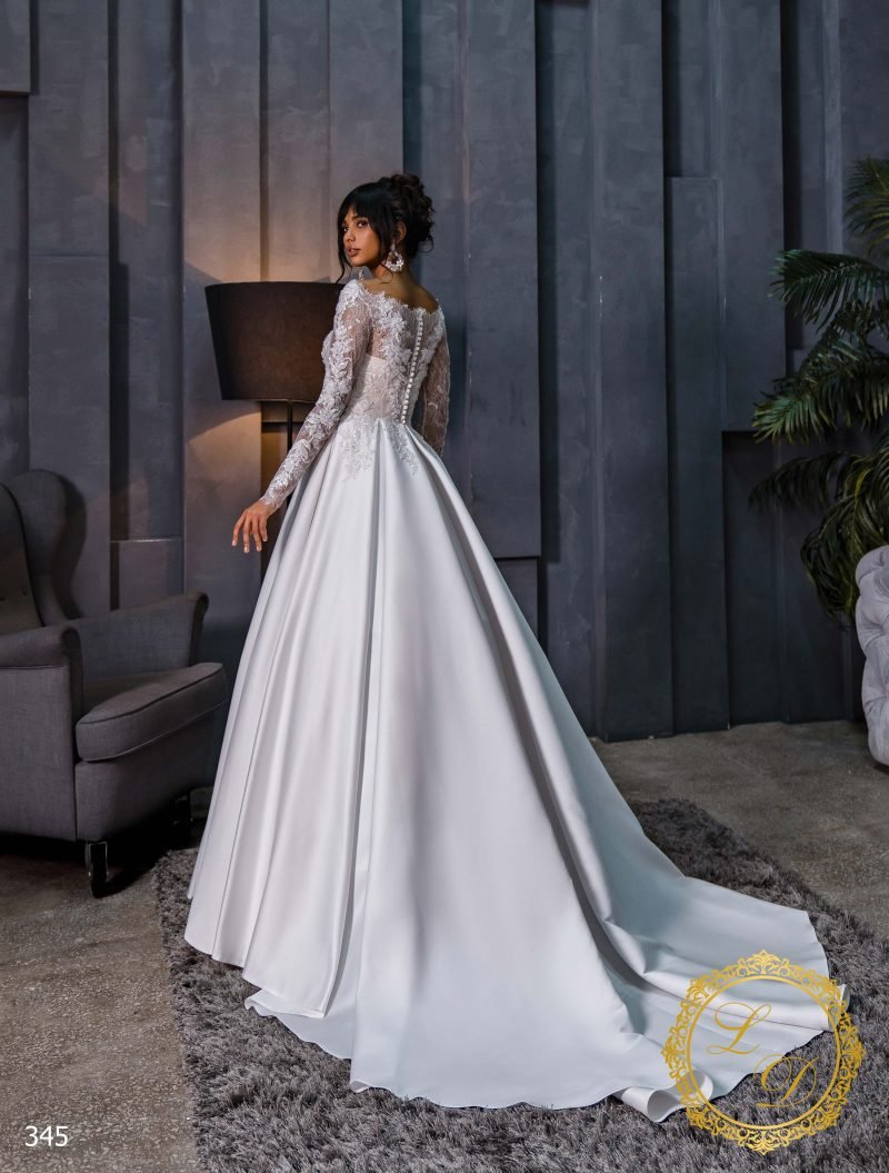Robe De Mariée Princesse Luxe A Manches Longues – Image 3