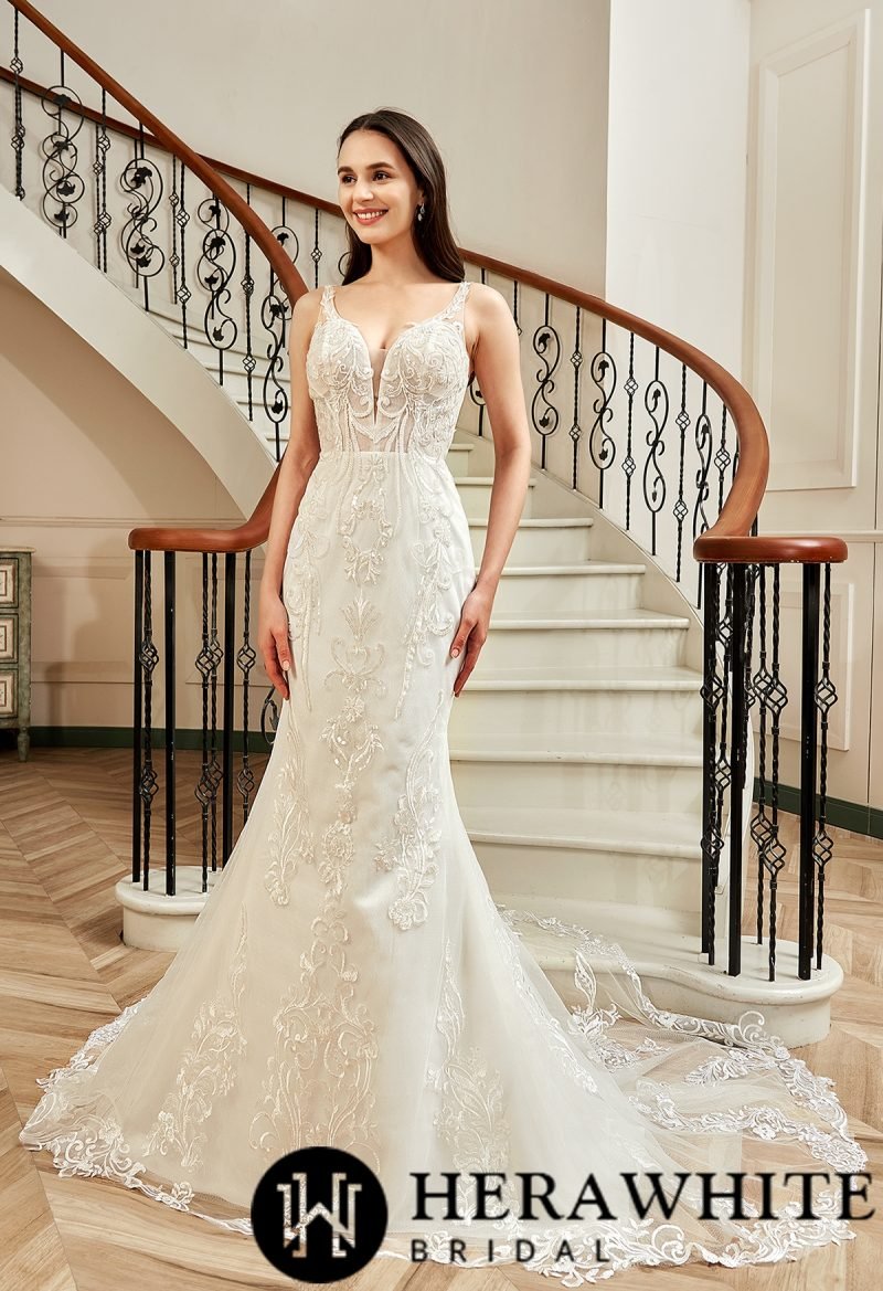 Robe De Mariage Sirène Motifs Arabesques – Image 2