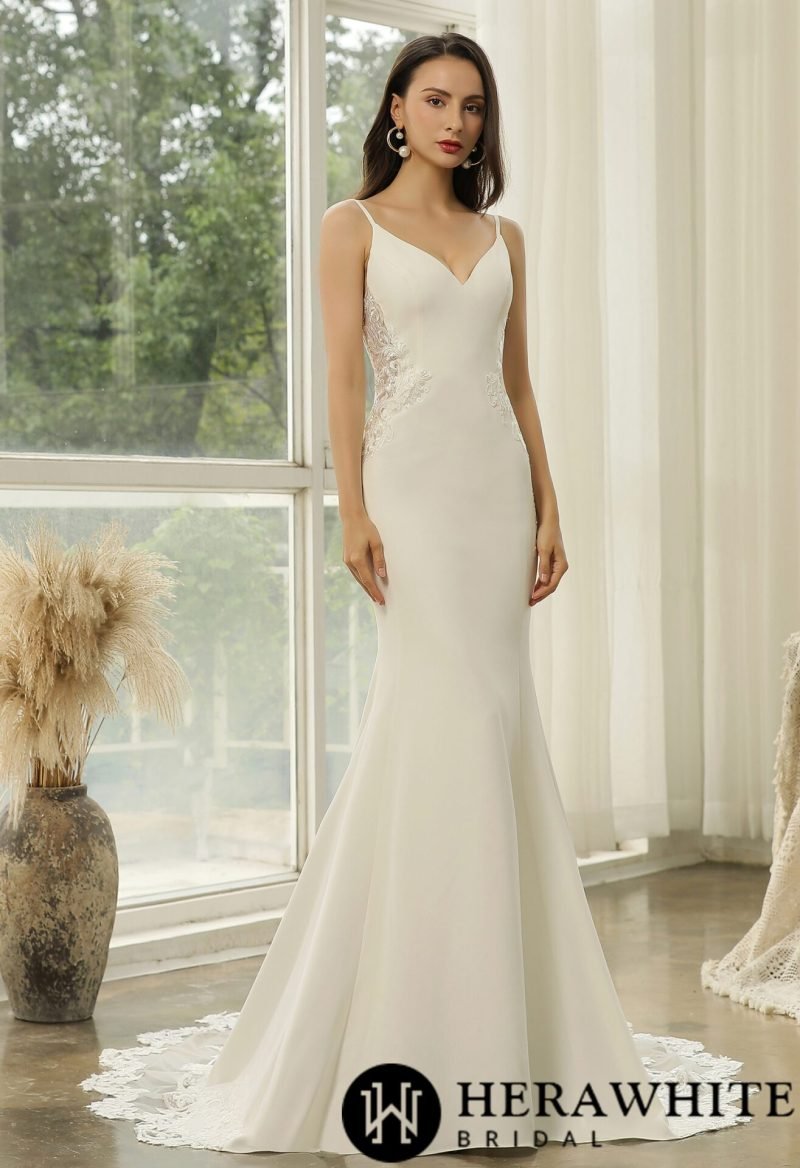 Robe de Mariée Sirène Dos Dentelle – Image 2