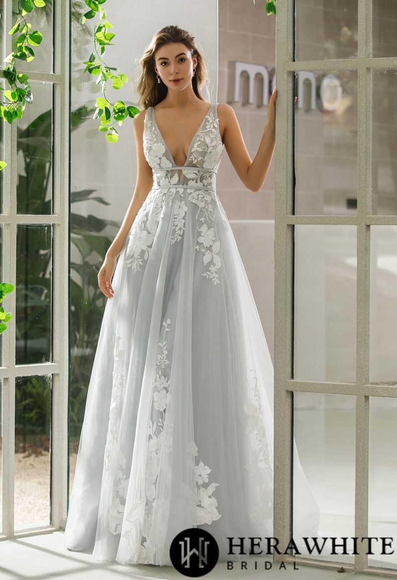 Robe De Mariée Grise