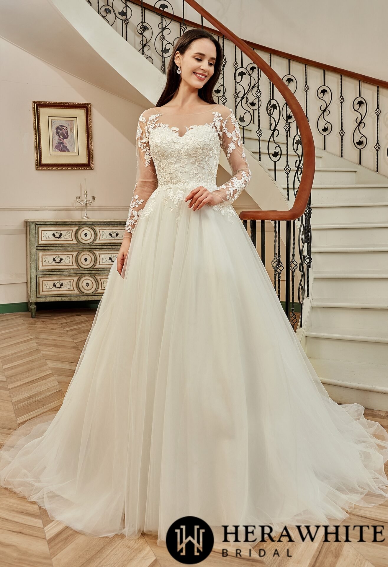 Robe De Mariée Manche Dentelle