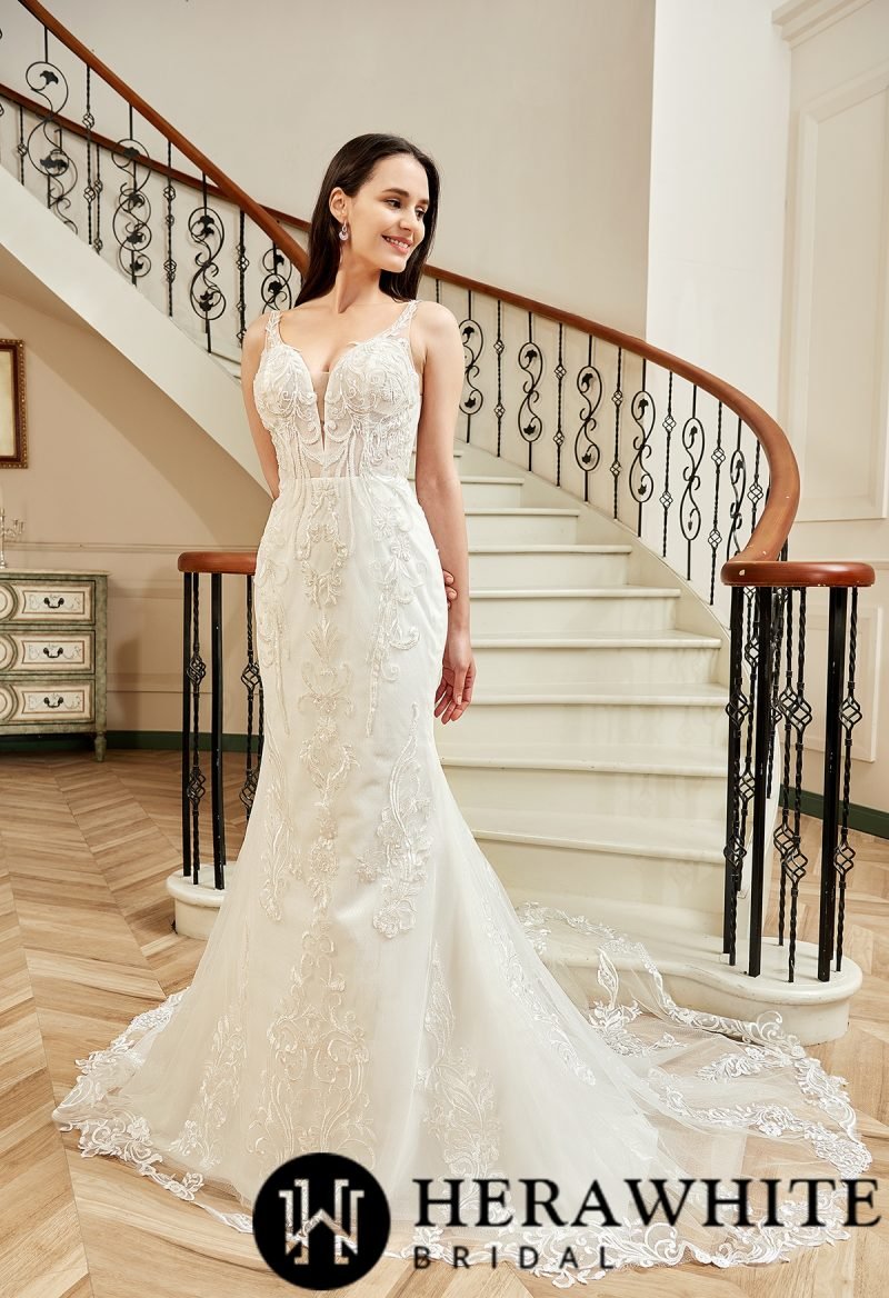Robe De Mariage Sirène Motifs Arabesques – Image 4
