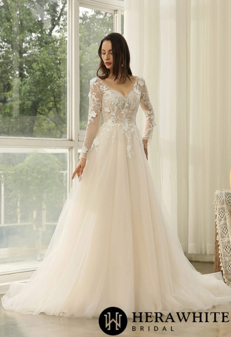 Robe De Mariée Manches Longues – Image 3