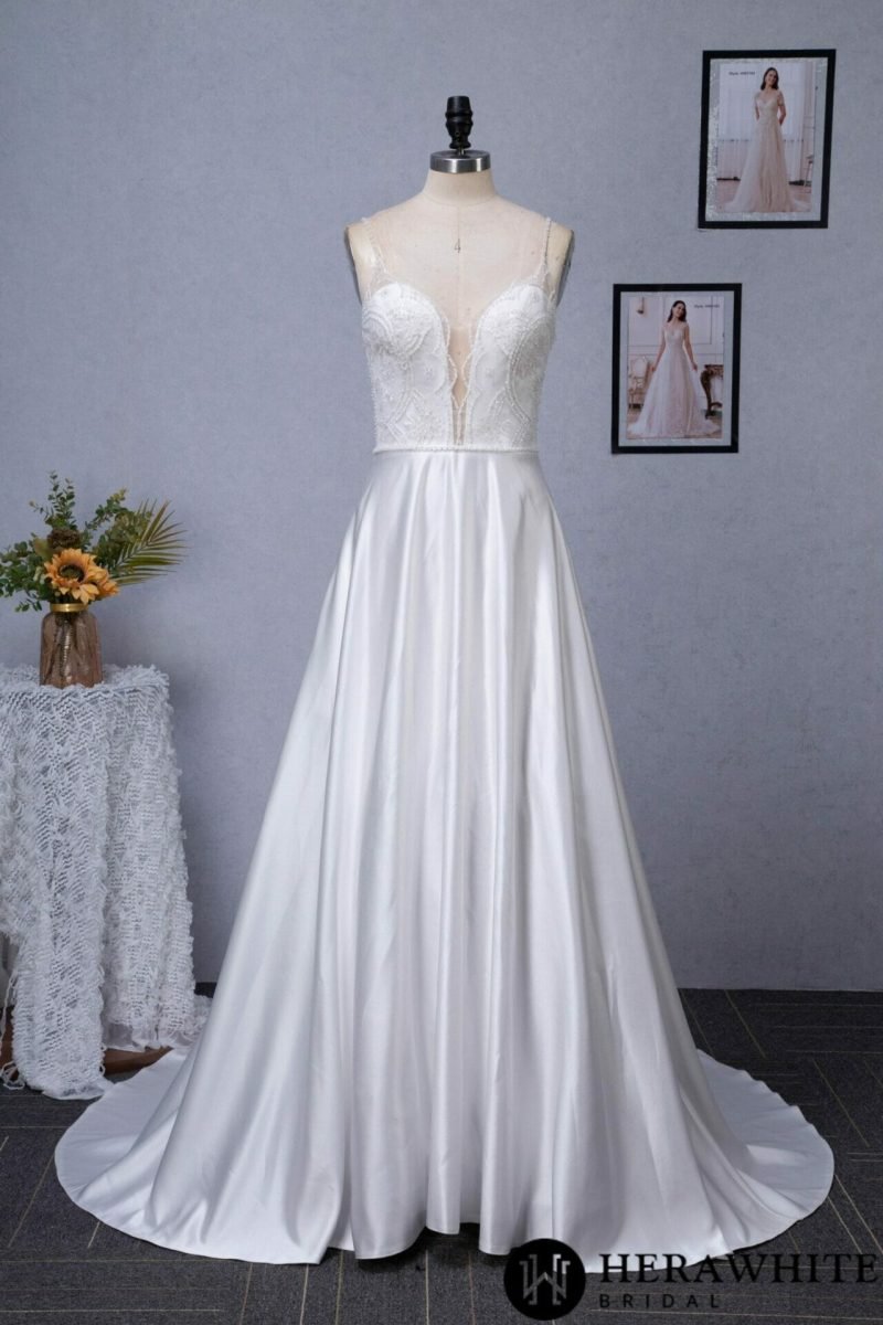 Robe De Mariée Fluide Satin – Image 6