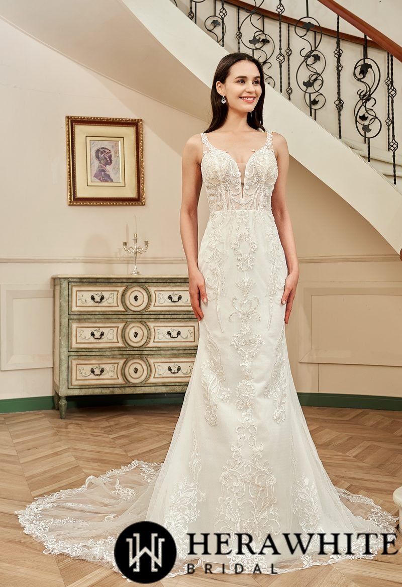 Robe De Mariage Sirène Motifs Arabesques – Image 3