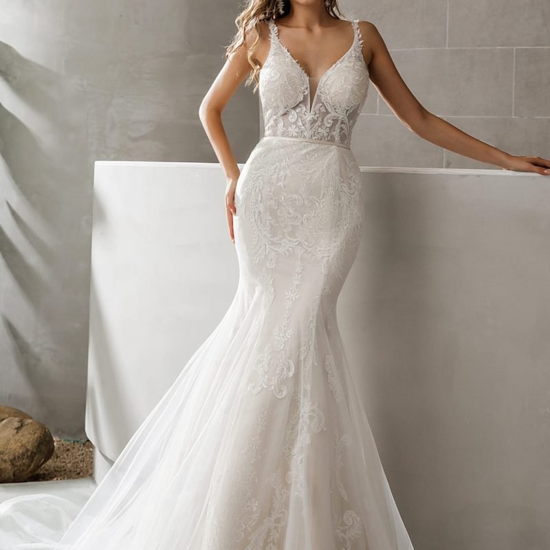 Robe De Mariée Sirène A Longue Traîne