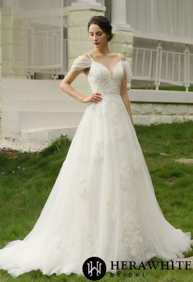 Robe De Mariée Romantique Florale – Image 2