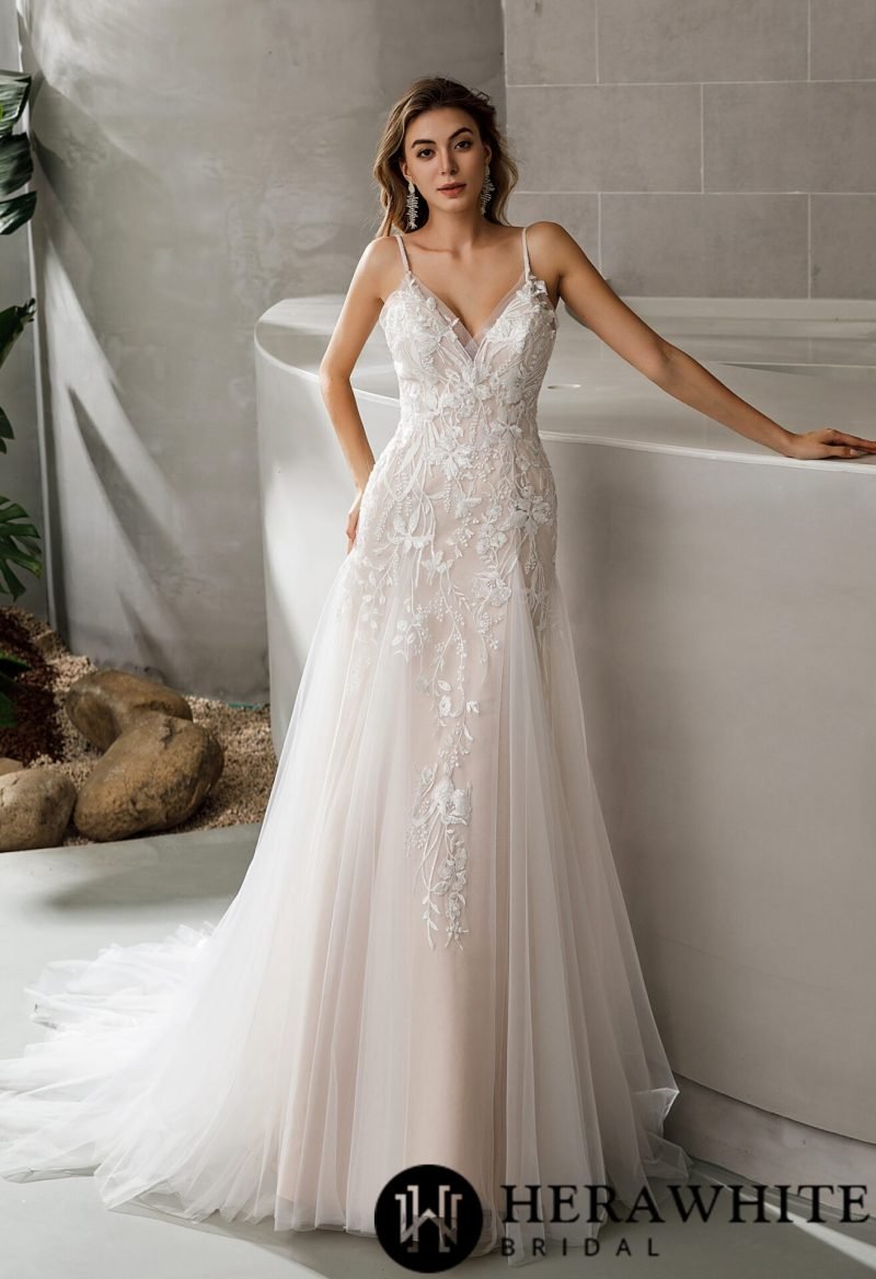 Robe De Mariée Sirène Avec Tulle