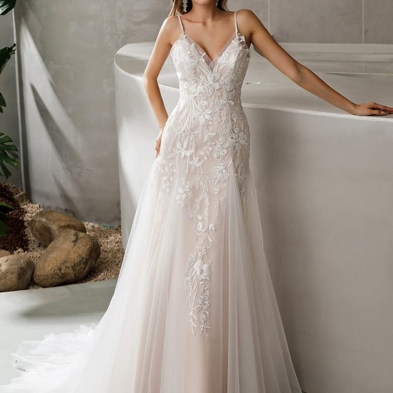 Robe De Mariée Sirène Avec Tulle