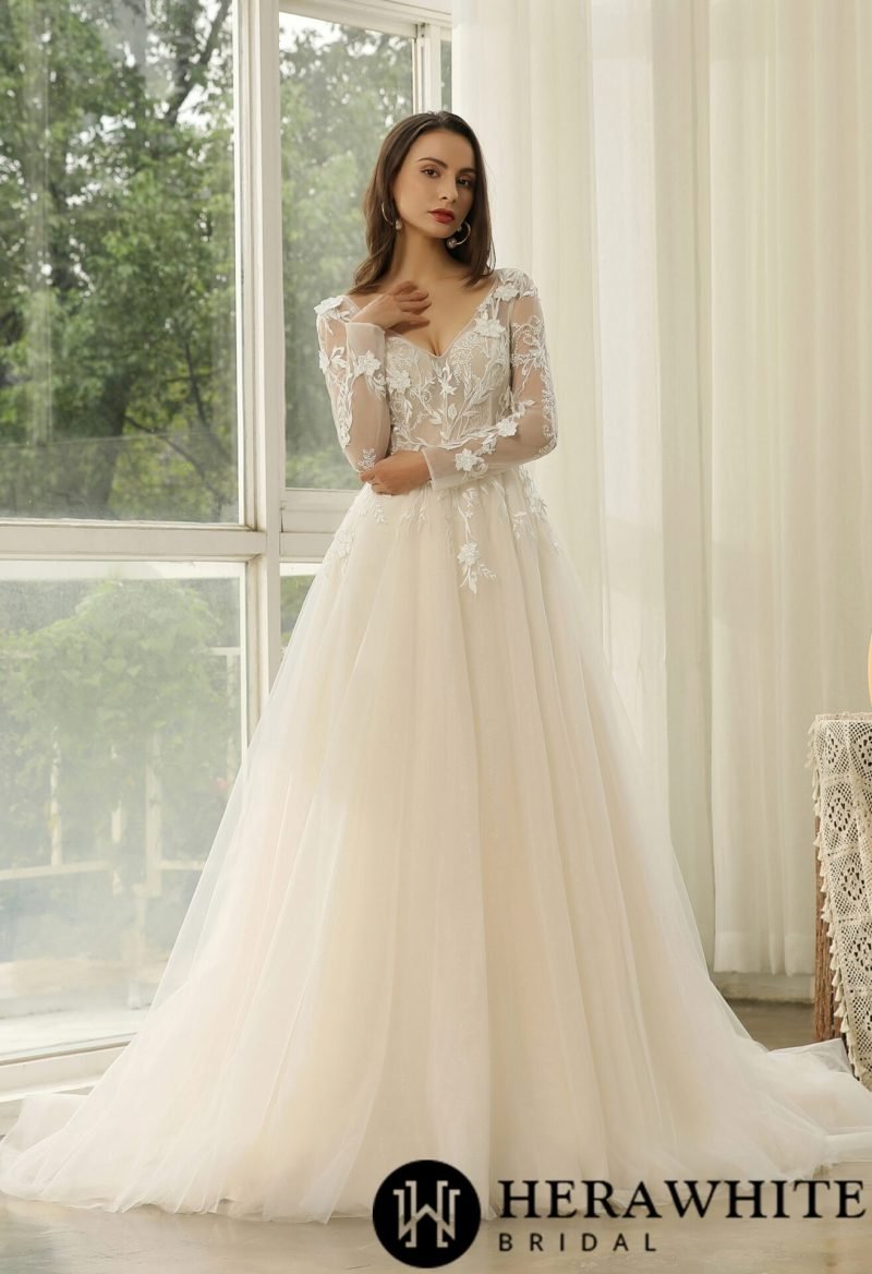 Robe De Mariée Manches Longues – Image 2