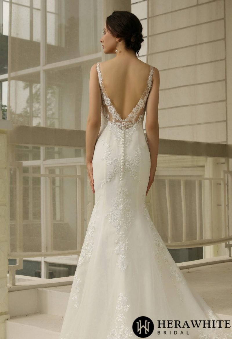 Robe de Mariée Sirène Dos Nu – Image 6