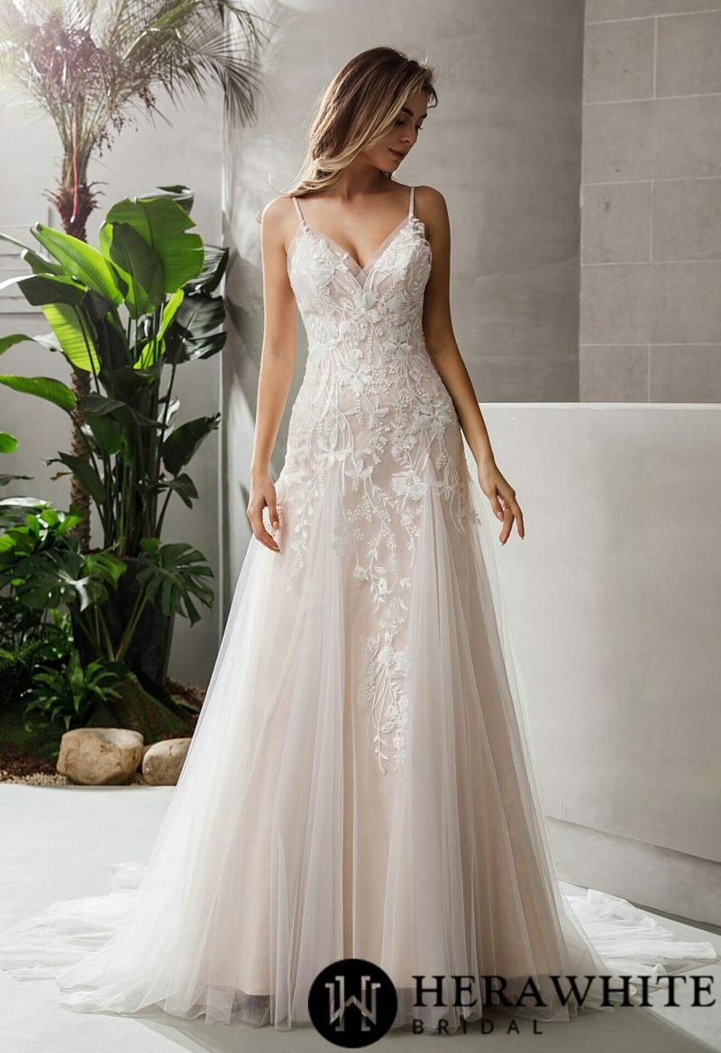 Robe De Mariée Sirène Avec Tulle – Image 2