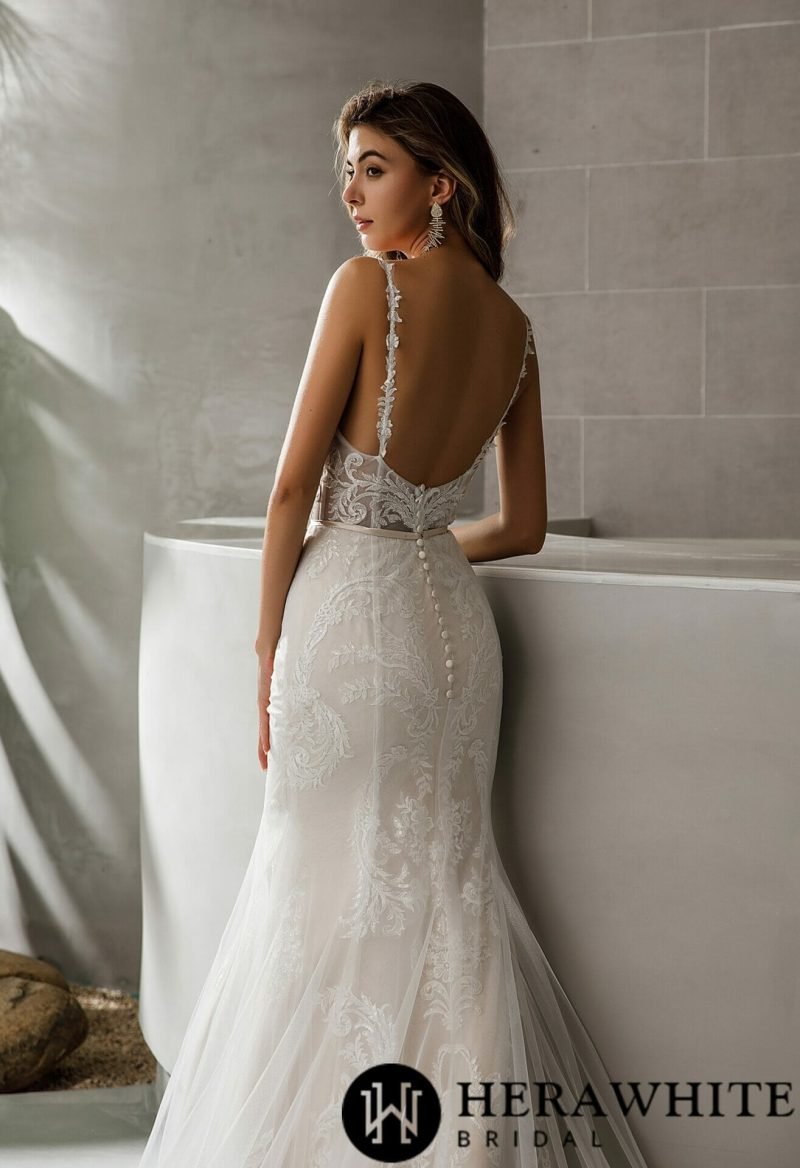Robe De Mariée Sirène A Longue Traîne – Image 6