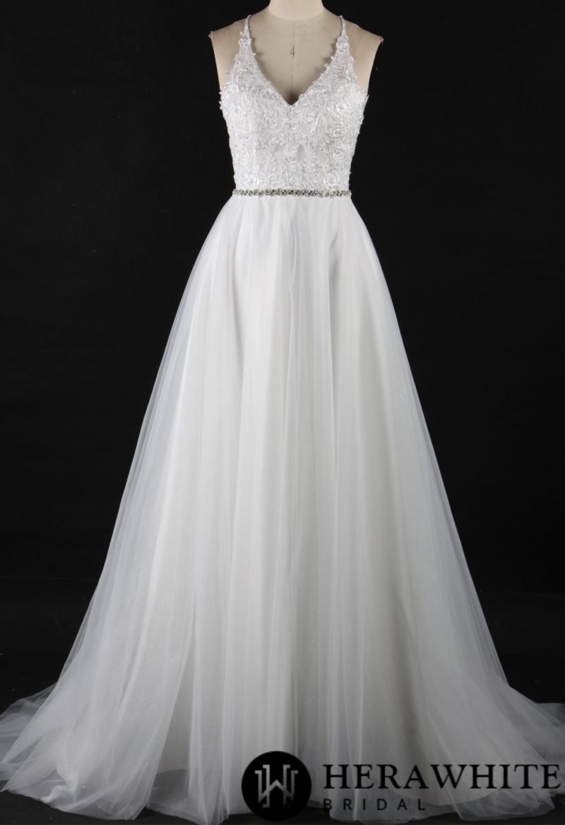 Robe De Mariée Romantique Brodée – Image 4