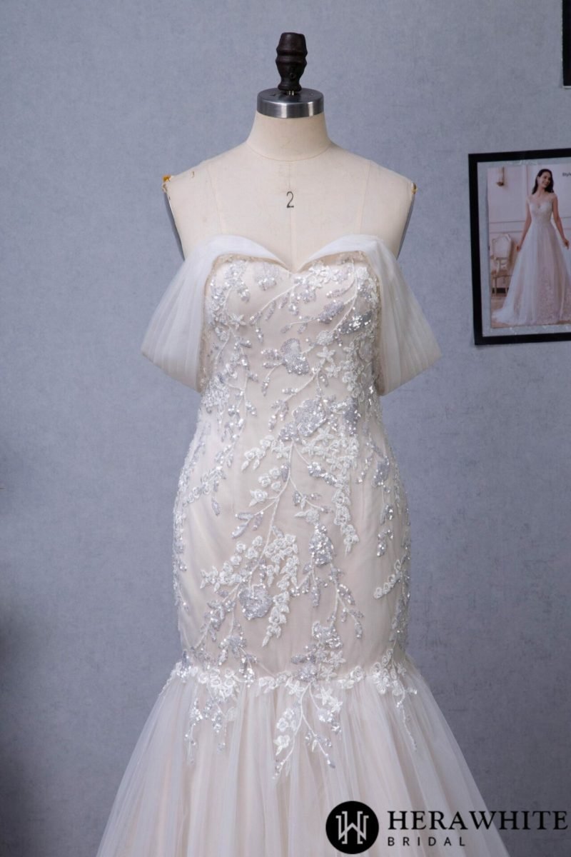 Robe de Mariée Sirène Broderies Florales – Image 7