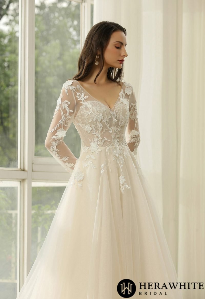 Robe De Mariée Manches Longues – Image 6