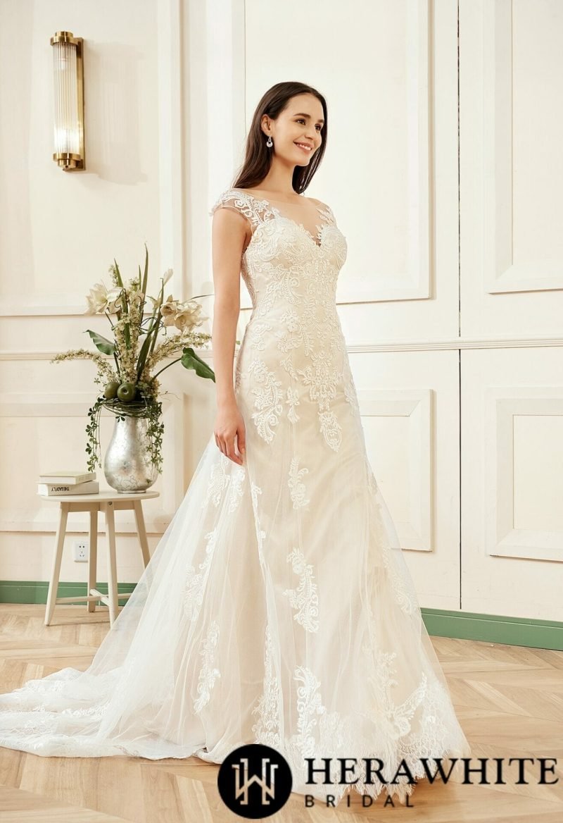 Robe De Mariée Traîne Dentelle – Image 2