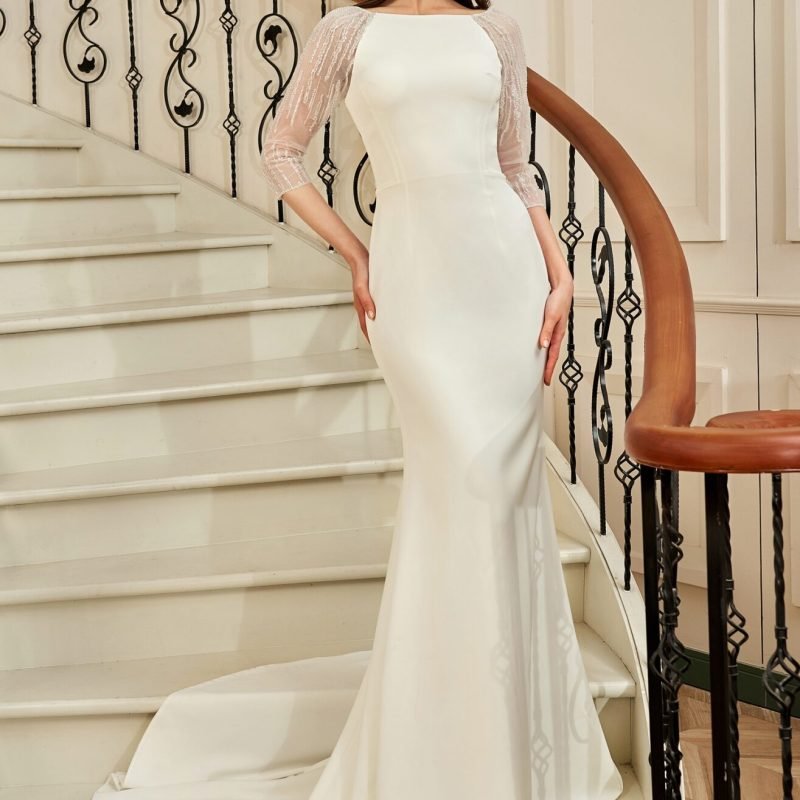 Robe De Mariée Sirène Manche 3 4