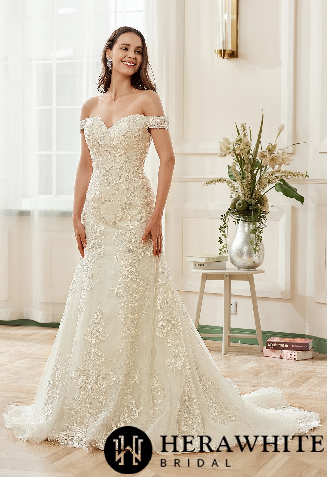 825c12a7a3 | Robes de Mariée | Comtesse Mariage Robe de Mariée Brodée – Image 3