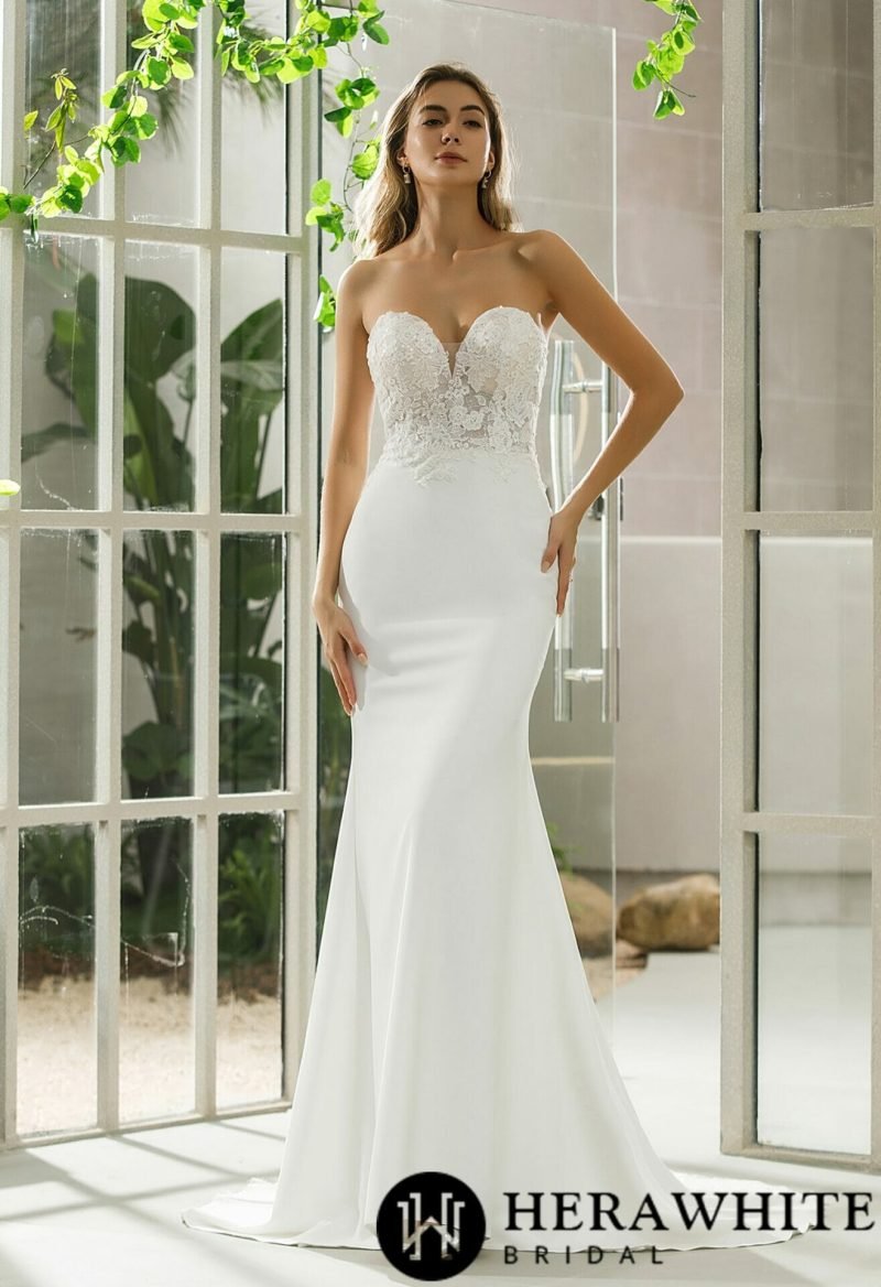 Robe De Mariée Fourreau Bustier – Image 4
